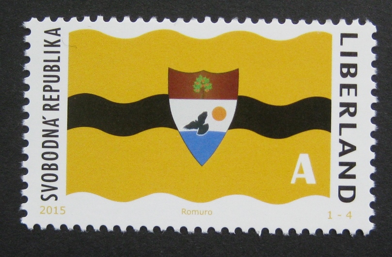 The first stamps of Liberland - flag