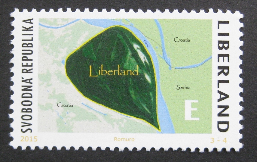 The first stamps of Liberland - map