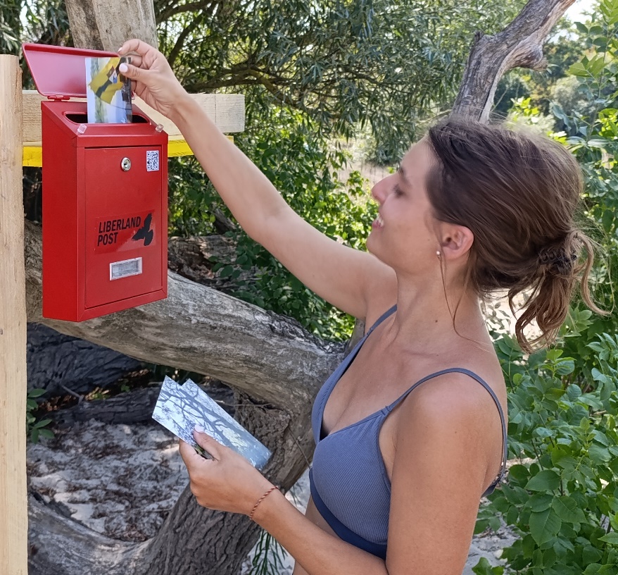 Opening of the post office on Liberty Island